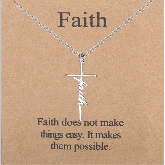 Jewelry - 🦋3/$30🦋 Stainless Steel Faith Cross Necklace